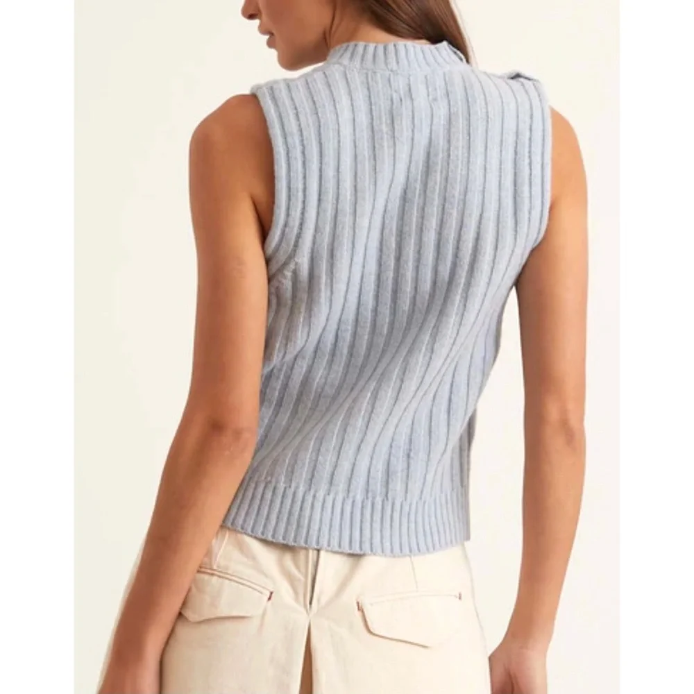 NWT Ganni Wool Blend Sweater w/ Crystal Embellished Buttons - Picture 4 of 15
